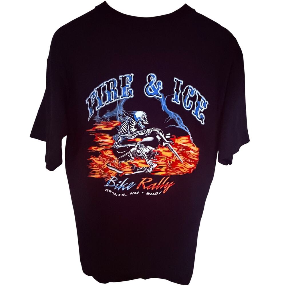 Copied - Budweiser 2007 Fire & Ice Bike Rally T-Shirt Men’s XL Black Motorcycle